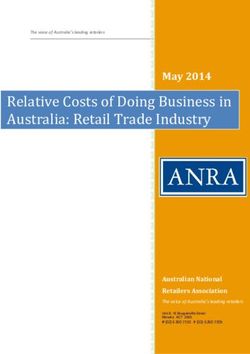 Relative Costs of Doing Business in Australia: Retail Trade Industry - Productivity Commission