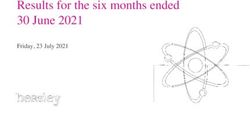 Results for the six months ended 30 June 2021 - Friday, 23 July 2021 - Investor ...
