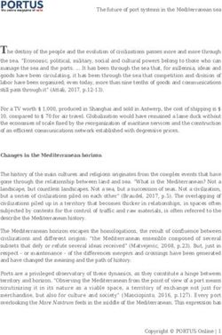 Changes in the Mediterranean horizon - PORTUS