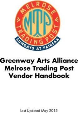 Greenway Arts Alliance Melrose Trading Post Vendor Handbook - Last Updated May 2015