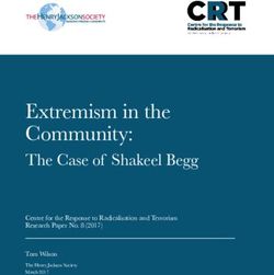 Extremism in the Community: The Case of Shakeel Begg Centre for the Response to Radicalisation and Terrorism Research Paper No. 8 (2017) - Henry ...