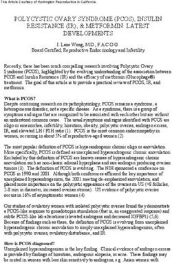 POLYCYSTIC OVARY SYNDROME (PCOS), INSULIN RESISTANCE (IR), & METFORMIN: LATEST DEVELOPMENTS
