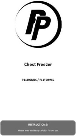 Chest Freezer P11300MEC / P11400MEC INSTRUCTIONS: Please read and keep safe for future use - ElectroCity