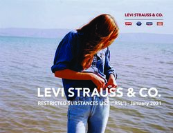 RESTRICTED SUBSTANCES LIST ("RSL") - January 2021