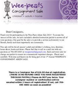 Dear Consignors, Weepeats Consignment