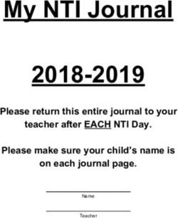 My NTI Journal 2018-2019 - EACH Please return this entire journal to your teacher after NTI Day. Please make sure your child's name is on ...