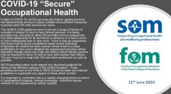 COVID-19 "Secure" Occupational Health - Royal College of ...