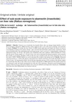 Original article / Article original Effect of sub-acute exposure to abamectin (insecticide) on liver rats (Rattusnorvegicus)