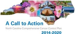 A Call to Action 2014-2020 - North Carolina Comprehensive Cancer Control Plan - CDC