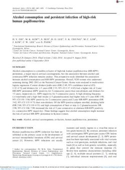 Alcohol consumption and persistent infection of high-risk human papillomavirus