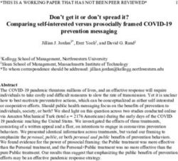 Don't get it or don't spread it? - Comparing self-interested versus prosocially framed COVID-19 - OSF