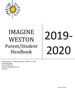 2019- 2020 IMAGINE WESTON - Parent/Student Handbook - Imagine Charter School at Weston