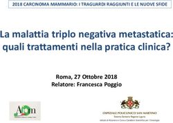 La malattia triplo negativa metastatica: quali trattamenti nella pratica clinica? - Roma, 27 Ottobre 2018 Relatore: Francesca Poggio - Aiom