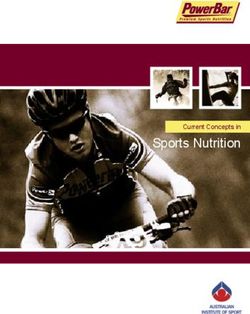 Sports Nutrition Current Concepts in