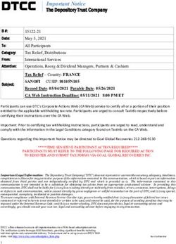 Important Notice The Depository Trust Company - Important Notice The Depository ...