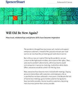 Will Old Be New Again? - How trust, relationships and phone skills have become imperative - Spencer Stuart