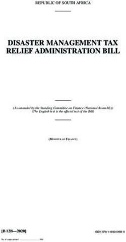 DISASTER MANAGEMENT TAX RELIEF ADMINISTRATION BILL - Parliament ...