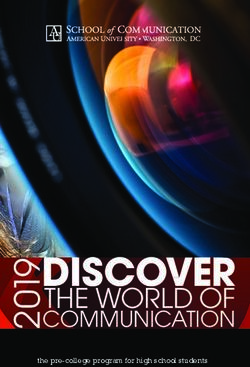 DISCOVER THE WORLD OF COMMUNICATION 2 - the pre-college program for high school students - American University