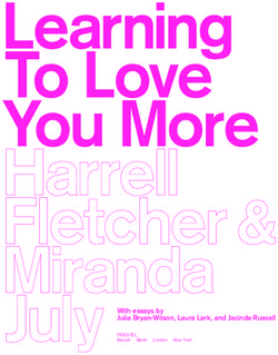 Learning To Love You More
