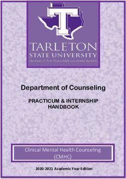 Department of Counseling - (CMHC) Clinical Mental Health Counseling PRACTICUM & INTERNSHIP - Tarleton State ...