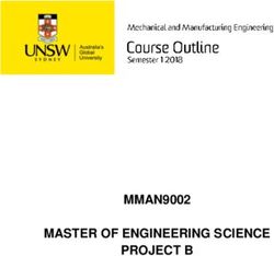 MMAN9002 MASTER OF ENGINEERING SCIENCE PROJECT B - UNSW Engineering