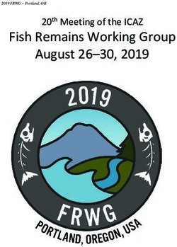 Fish Remains Working Group August 26-30, 2019 - 20th Meeting of the ICAZ 2019 FRWG - Portland