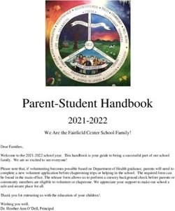 Parent-Student Handbook - 2021-2022 We Are the Fairfield Center School Family! - Amazon AWS
