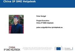 Expert Name China IP SME Helpdesk