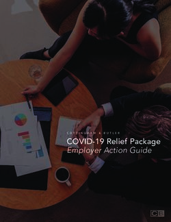 COVID-19 Relief Package - Employer Action Guide COTTINGHAM & BUTLER