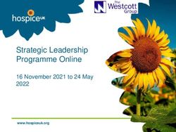 Strategic Leadership Programme Online - 16 November 2021 to 24 May 2022 www.hospiceuk.org - Hospice UK