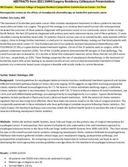 ABSTRACTS from 2021 SMHS Surgery Residency Colloquium Presentations