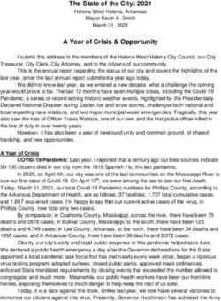 The State of the City: 2021 - City of Helena-West Helena, Arkansas