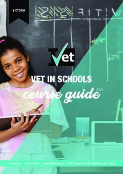 Course guide2021 VET IN SCHOOLS - VICTORIA - IVET