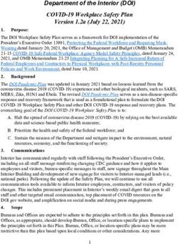 Department of the Interior (DOI) COVID-19 Workplace Safety Plan - US ...