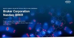 BRUKER CORPORATION NASDAQ: BRKR - FRANK LAUKIEN, PHD, PRESIDENT & CEO MARK MUNCH, PHD, PRESIDENT, BRUKER NANO GROUP MAY 11, 2021