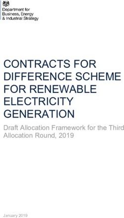 CONTRACTS FOR DIFFERENCE SCHEME FOR RENEWABLE ELECTRICITY GENERATION - Draft Allocation Framework for the Third Allocation Round, 2019