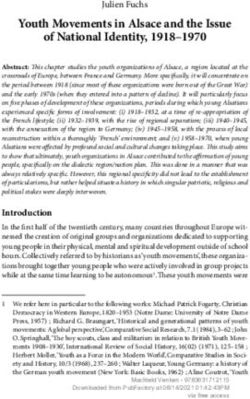 Youth Movements in Alsace and the Issue of National Identity, 1918-1970 - Peter Lang Publishing