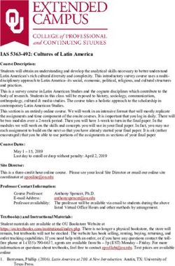 IAS 5363-492: Cultures of Latin America - University of Oklahoma