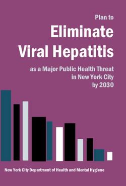 Eliminate Viral Hepatitis - Plan to as a Major Public Health Threat in New York City by 2030