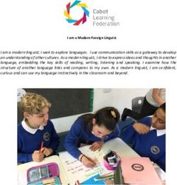 I am a Modern Foreign Linguist - Haywood Village Academy