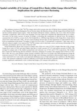 Spatial variability of Sr isotope of Gomati River Basin within Ganga Alluvial Plain: Implications for global seawater fluxioning - terrapub