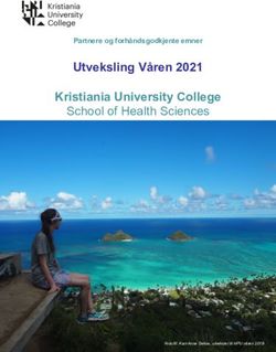 Utveksling Våren 2021 Kristiania University College - School of Health Sciences Partnere og forhåndsgodkjente emner