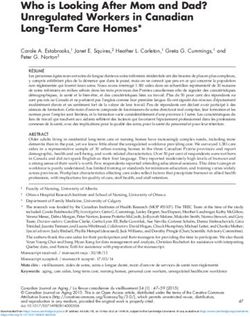 Who is Looking After Mom and Dad? Unregulated Workers in Canadian Long-Term Care Homes