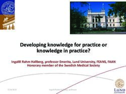 Developing knowledge for practice or knowledge in practice? - Ingalill Rahm Hallberg, professor Emerita, Lund University, FEANS, FAAN Honorary ...
