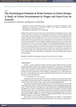 The Psychological Potential of Water Surfaces in Urban Design: A Study of Urban Environments in Prague and Santa Cruz de Tenerife