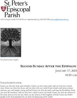 SECOND SUNDAY AFTER THE EPIPHANY - JANUARY 17, 2021 - St. Peter's Episcopal Church