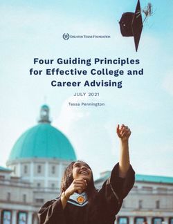 Four Guiding Principles for Effective College and Career Advising - JULY 2021 Tessa Pennington