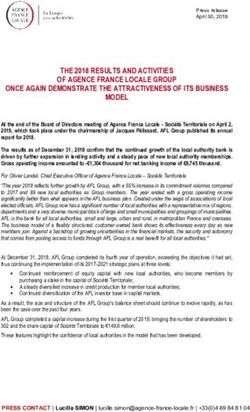 THE 2018 RESULTS AND ACTIVITIES OF AGENCE FRANCE LOCALE GROUP ONCE AGAIN DEMONSTRATE THE ATTRACTIVENESS OF ITS BUSINESS MODEL