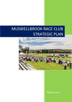 MUSWELLBROOK RACE CLUB STRATEGIC PLAN - March 2017