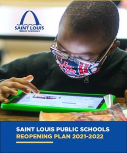 SAINT LOUIS PUBLIC SCHOOLS REOPENING PLAN 2021-2022